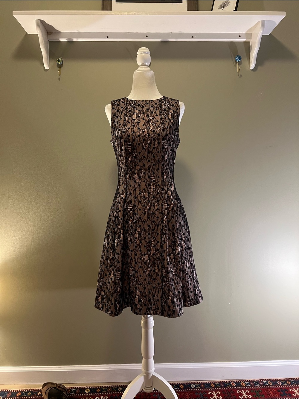 Jason Wu Mauve Lace Midi Dress: - Picture 4 of 9